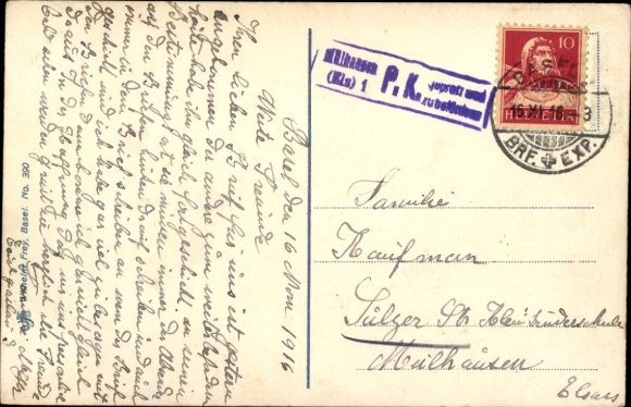 Postcard Bâle Basel City Switzerland, Barracks, St J. Ferry