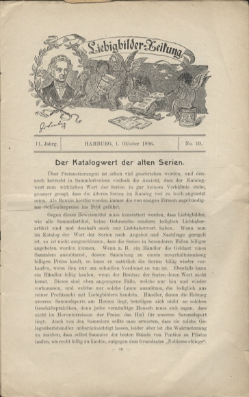 Liebig pictures newspaper advertising Dreser issue 10, volume 11, 1906