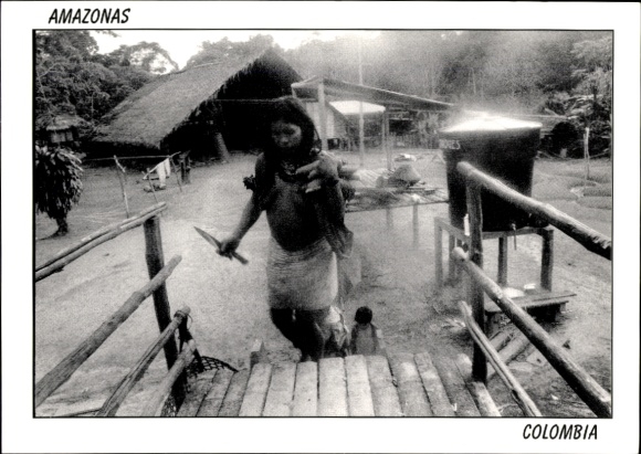 Postcard Colombia Colombia, Indios Pupunha