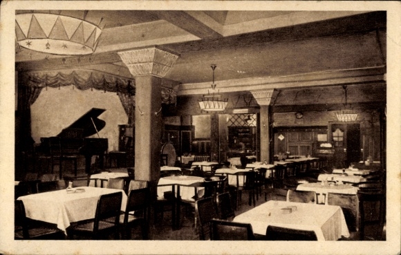 Ak Freiberg in Sachsen, Hotel Schwarzes Ross, Restaurant
