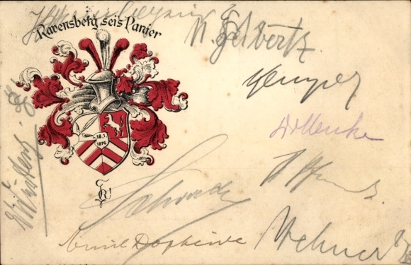 Studentika Postcard Bielefeld in North Rhine Westphalia, Ravensberg seis Panier