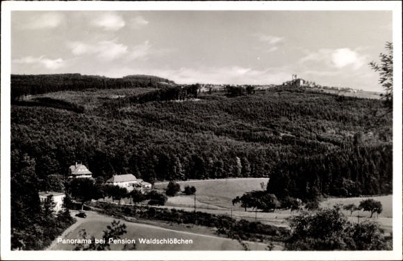 Postcard Greifenthal Ehringshausen in Hesse, Panorama, Pension Waldschlösschen