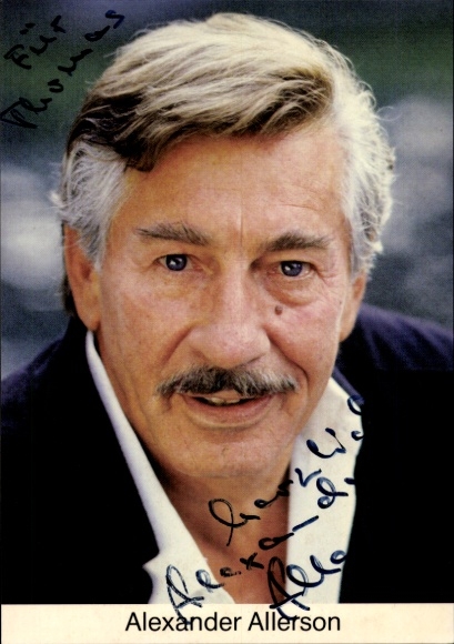 Aktor Alexander Allerson, portret, autograf