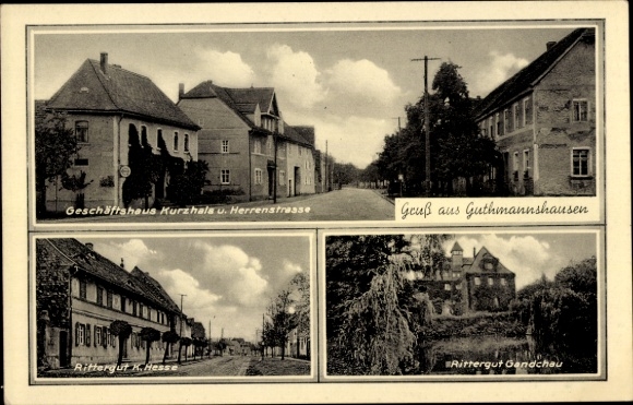 PC Gutmannshausen in Thuringia, shop Kurzhals and Herrenstraße, Rittergut Hesse