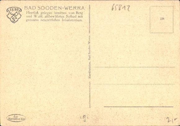 Ak Bad Sooden an der Werra Hessen, gedeeltelijk uitzicht, zwanenvijver