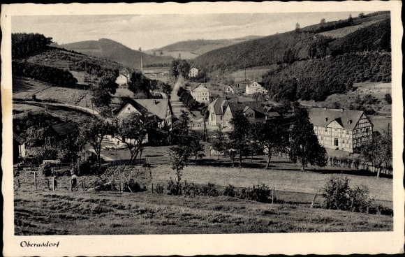Postcard Oberasdorf Niederfischbach in the Westerwald, view of the town