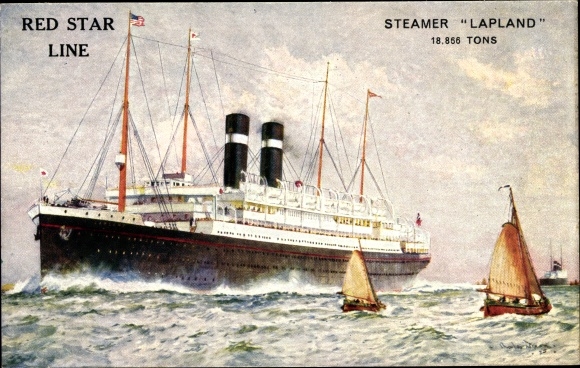 Artist PC Passenger steamer Lapland, Red Star Line