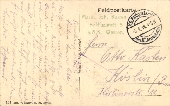 Postcard Betheniville Marne, Bahnhof