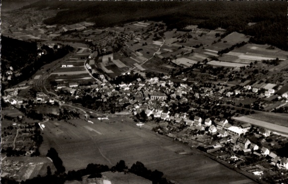 Postcard Weilbach im Taunus Flörsheim am Main, aerial photograph