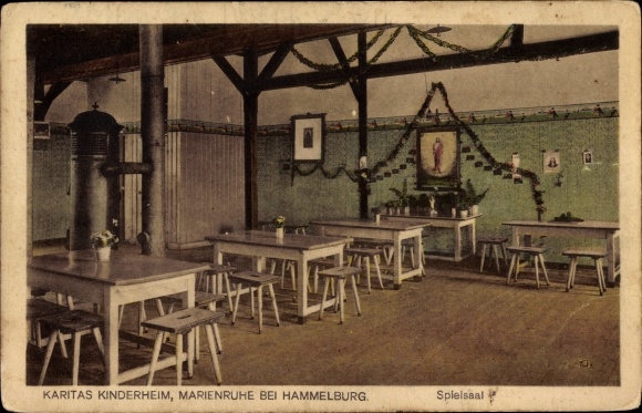 Postcard Hammelburg in Lower Franconia Bavaria, Karitas Children&#39;s Home Marienruhe