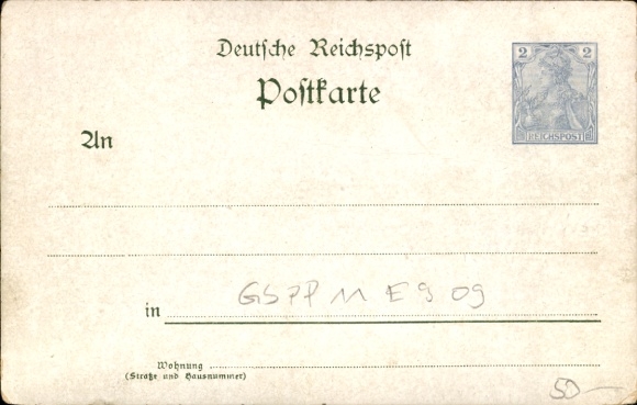 Postwaardestuk litho Spreewald, 10 Duitse klederdrachten van het heden, nr. 9, PP 11 E 9 09