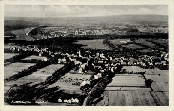 Postcard Kusterdingen in Württemberg, aerial photograph