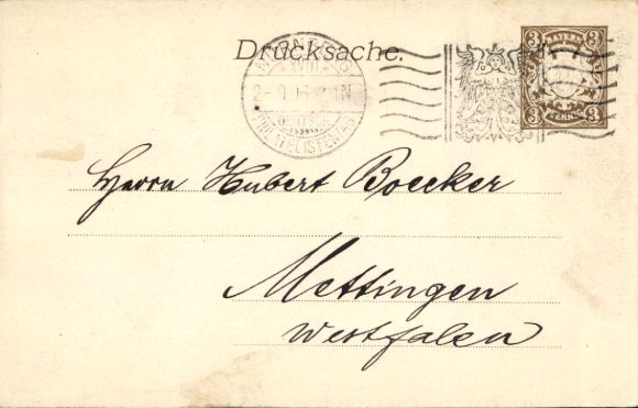 Particuliere postwaardestukken Beieren PP 11 C 2 02, 18e Duitse Filatelistendag Neurenberg 1906, SSt. 07