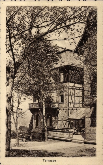 Ak Bad Berka in Thüringen, Hotel Pension Wilhelmsburg, Terrasse