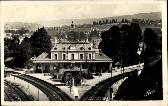 Ak Figeac Lot, Bahnhof