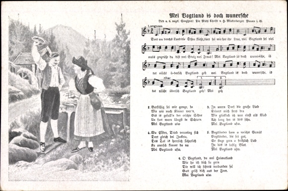 Song Postcard Mückenberger, Hilmar, Mei Vogtland is still desirable