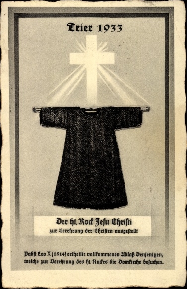Postcard Trier on the Moselle, Holy Rock of Jesus Christ, pilgrimage 1933