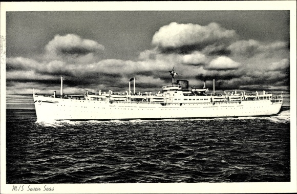 Postcard Steamboat MS Seven Seas, Europa Canada Line