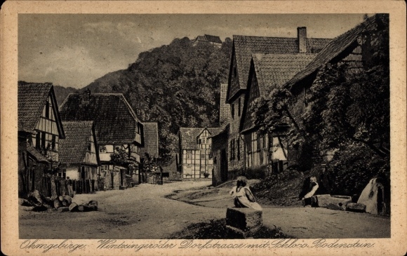 KP Wintzigerode Leinefelde Worbis Eichsfeld Turyngia, Dorfstrasse, Zamek Bodenstein