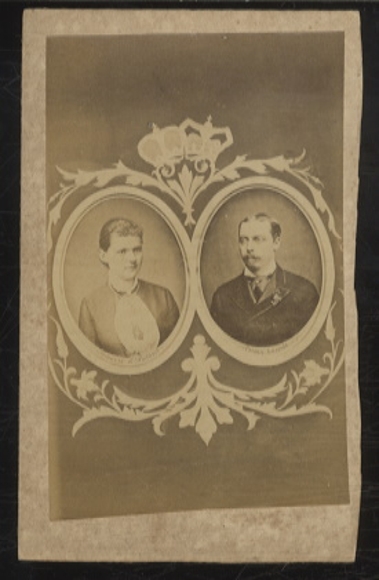 CdV portrait Princess Helene of Waldeck-Pyrmont with Prince Leopold of Great Britain and Ireland