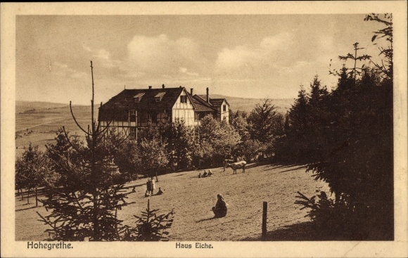 Postcard Hohegrete splendor in the Westerwald, house oak