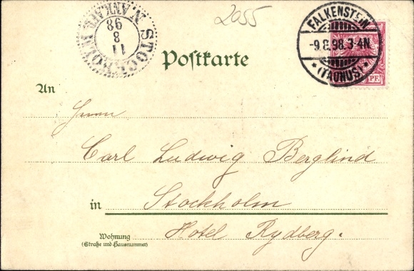Passepartout Chromo-Litho Friedrichsruh Aumühle Lower Saxony, Bismarck, Castle, funeral card 1898