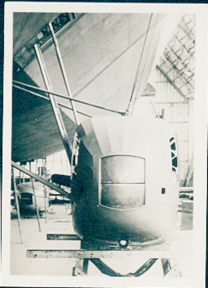 Collective picture Zeppelin world trips No. 56 post-war airships, port gondola of the &quot;Bodensee&quot;