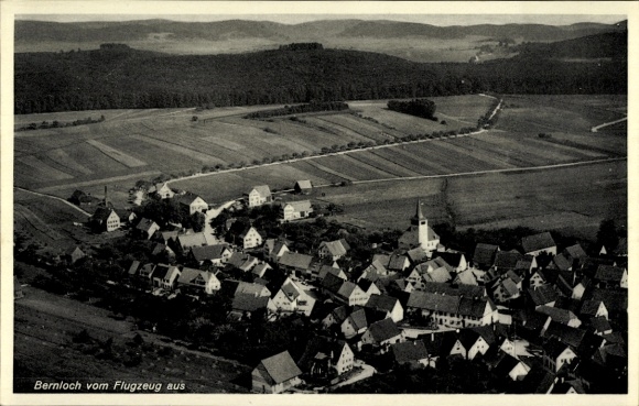 Ak Bernloch Hohenstein in Württemberg, Luftaufnahme