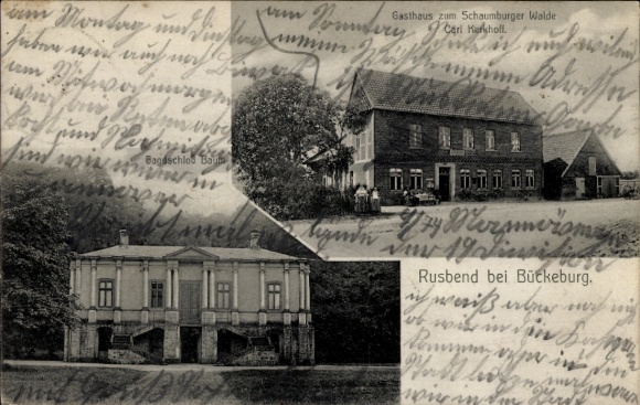 Postcard Rusbend Bückeburg in Lower Saxony, Gasthaus zum Schaumburger Walde, Rusbend at Carl Kerkhof