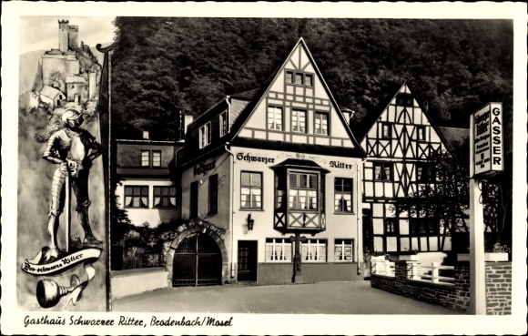 Ak Brodenbach an der Mosel, Gasthaus Schwarzer Ritter