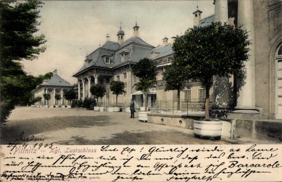 PC Dresden Pillnitz, Royal Lustschloss, building with trees, PC, color photography