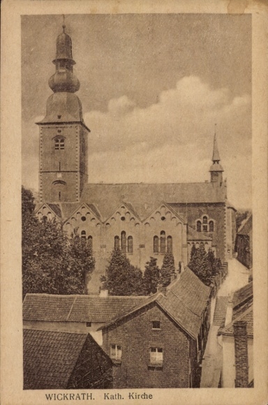 Postcard Wickrath Mönchengladbach on the Lower Rhine, Catholic Church