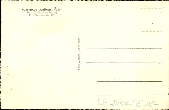 Postcard Geesthacht on the Elbe, Forester's House Grüner Jäger