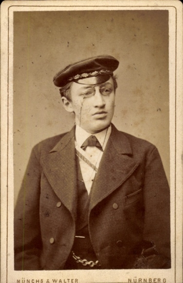 CdV Nürnberger Student, Portrait, Zwicker