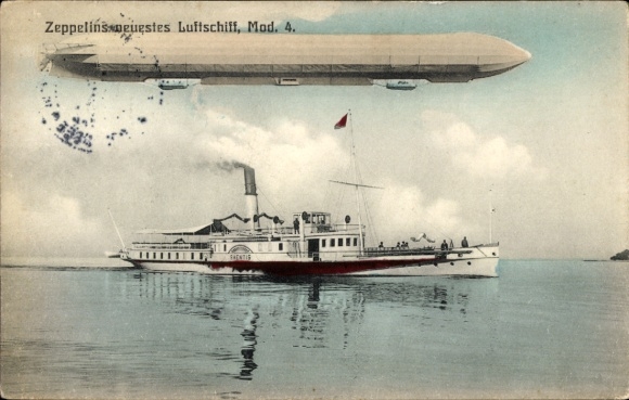 Statek parowy KP Lake Constance, sterowiec Zeppelin Mod. 4