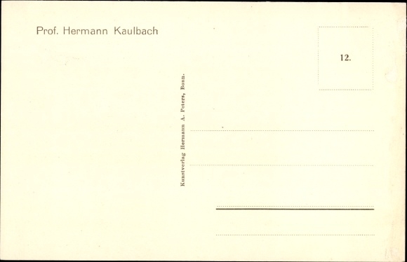 Künstler Ak Kaulbach, Hermann, Nähendes Mädchen, Die Waise