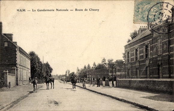 Ak Ham Somme, Gendarmerie Nationale, Route de Chauny