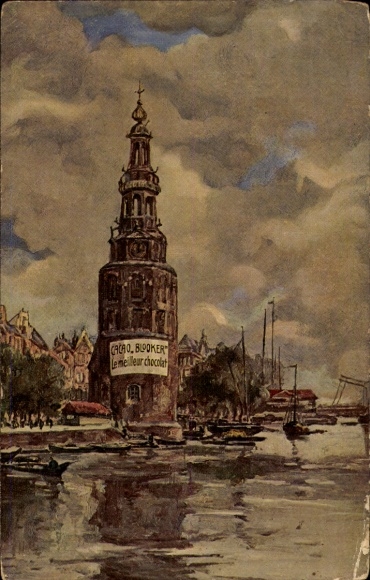 Artist Postcard Advertising Cacao Blooker, Tower
