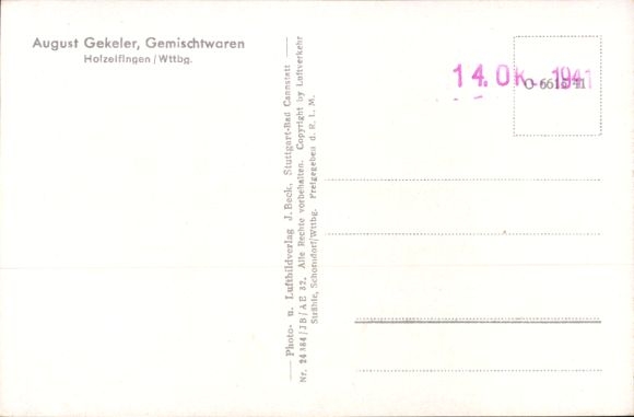 Postcard Holzelfingen Lichtenstein Baden Württemberg, aerial view of rural surroundings, numerous