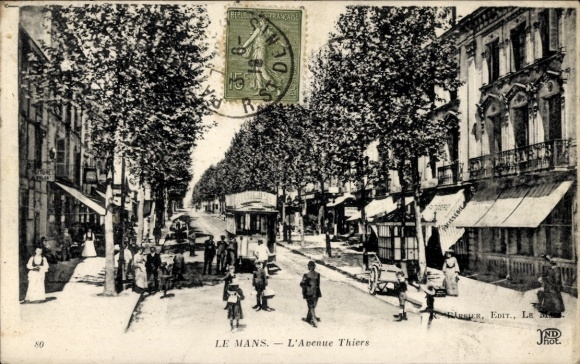 PC Le Mans Sarthe, L'Avenue Thiers, tram