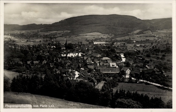 Postcard Fürth im Odenwald Hessen, aerial photograph of the town and surroundings