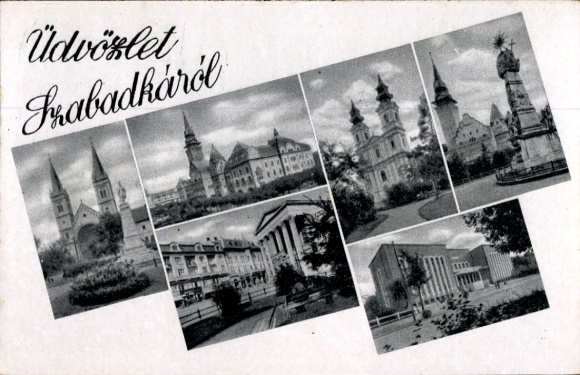 KP Szabadka Subotica Serbia, widoki na miasto, pomnik, kościoły