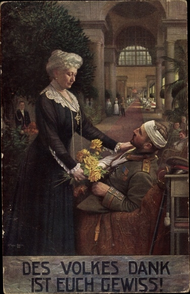 Artist PC Fischer, The people are sure to thank you, Empress Auguste Viktoria visits the hospital