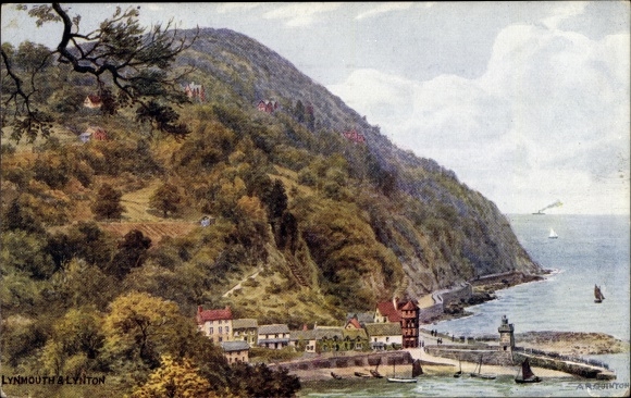 Artist PC Quinton, Lynmouth Devon South West England, Lynmouth &amp; Lynton