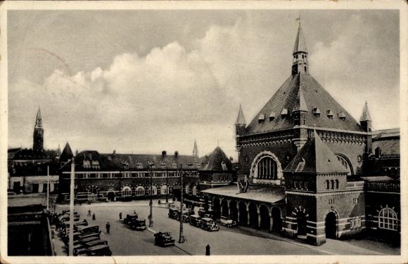 Postcard København Copenhagen Denmark, Central Station