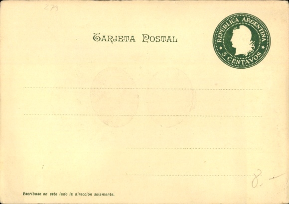 Postcard Al Gran Pueblo Brazilian, Health, Republic of Argentina