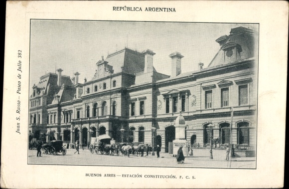 Briefkaart Buenos Aires Argentinië, Estación Constitución