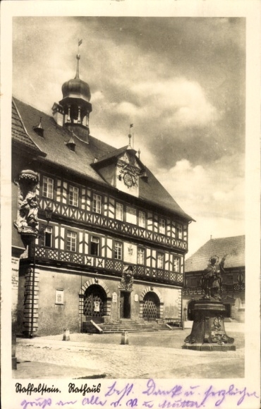 Postcard Bad Staffelstein am Main Upper Franconia, Town Hall