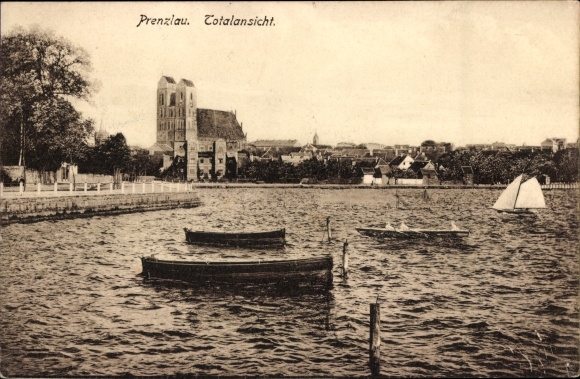 PC Prenzlau in the Uckermark, total view of the village