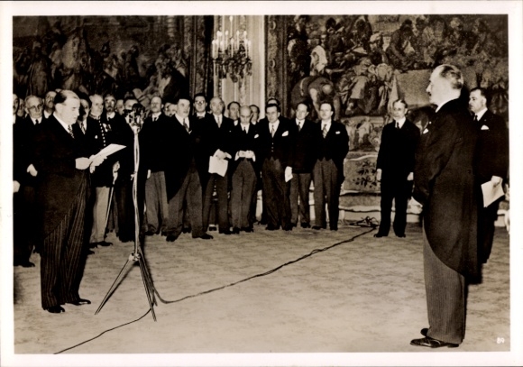 Photo Heinrich Hoffmann, French President Albert Lebrun, re-election, April 1939